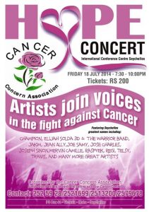 Cancer Concern Musical Show Poster